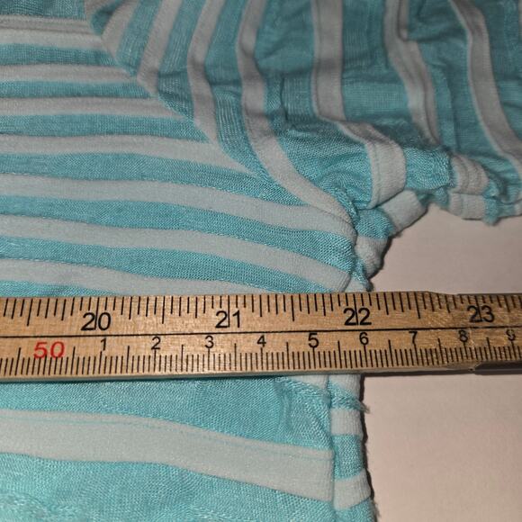 LuLu-B Womens XL Striped Tunic Asymmetrical Hem Coastal Restort Beach Vacation - Picture 8 of 10